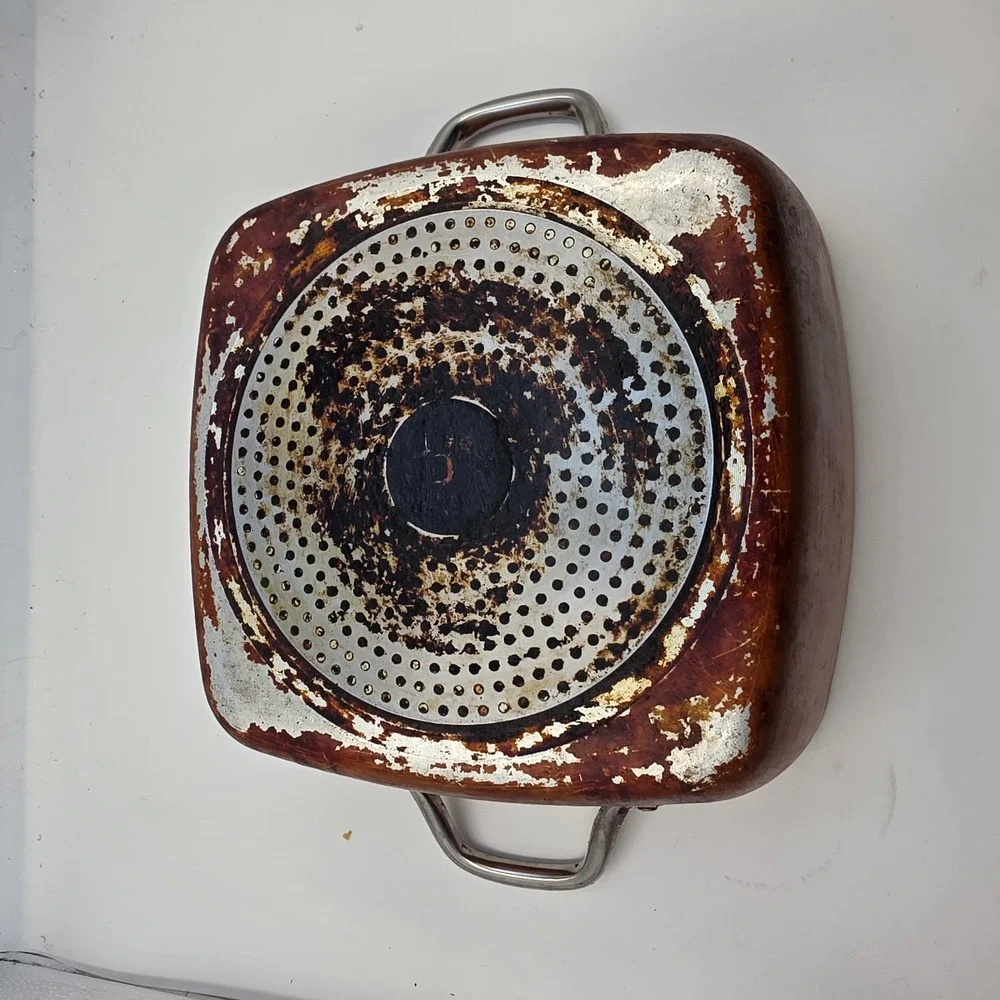 Copper Chef Square Deep Sauté Pan Glass Lid 11 Inch Non-Stick Induction Base L3